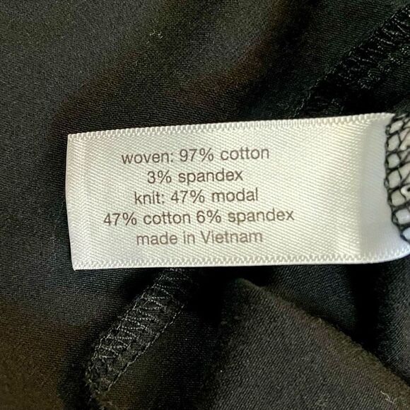 Lane Bryant Full Zip Collared Black Blouse 18 - Picture 9 of 10